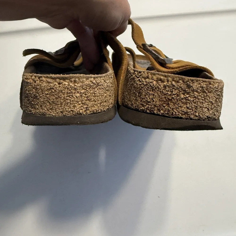 Birkenstock Arizona Suede Brown Sandals Vintage Sz 39 (8-8.5) Women's - Picture 6 of 10